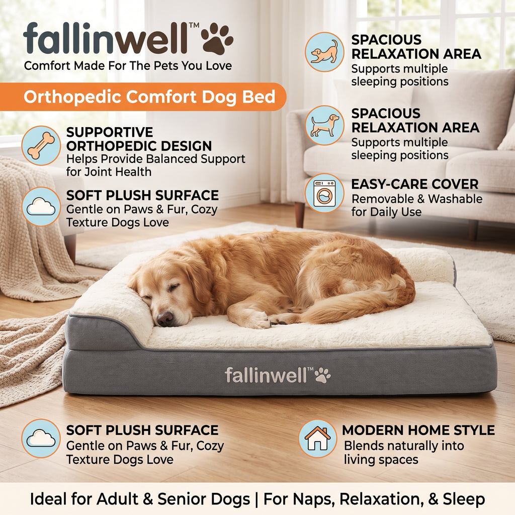 fallinwell™ Orthopedic Comfort Dog Bed 🐾