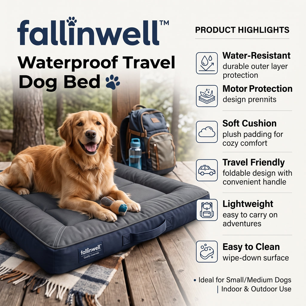 fallinwell™ Waterproof Travel Dog Bed 🐾