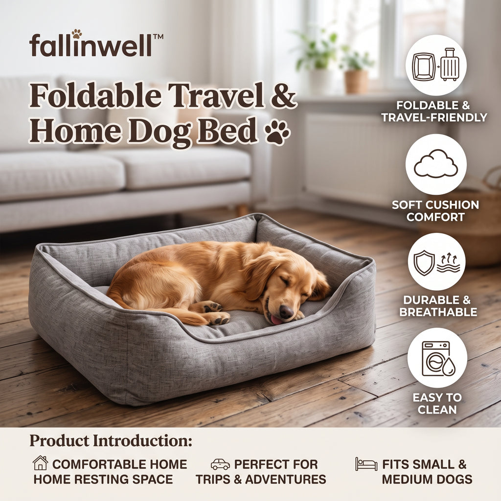fallinwell™ Foldable Travel & Home Dog Bed 🐾